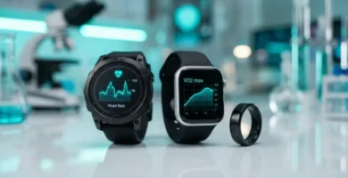 Comparativa de mejores relojes deportivos y anillos inteligentes para medir VO2 Max y salud: Garmin, Apple Watch y Oura.